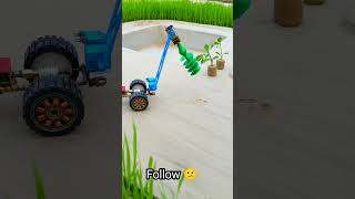 mini tree planting machine machine tractor diy [upl. by Nottnerb511]