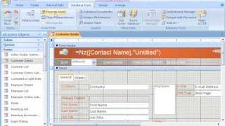 Access 2007 Demo Display a form and its datasheet simultaneously [upl. by Eadnus874]