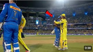 Dhoni heart win gesture for emotional Rohit Sharma after West century Sharma 105 vs CSK [upl. by Opiuuk]