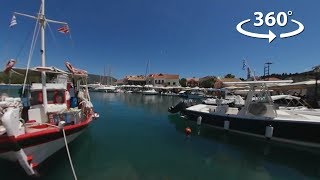 Fiskardo Kefalonia Greece  360° VR Tourism [upl. by Bonner]