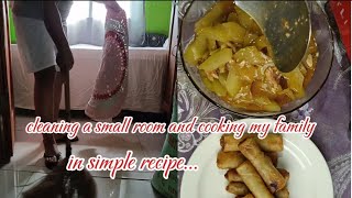 Cleaning A Small room and Cooking a simple recipe my family papayacooking marldote [upl. by Elsi]