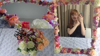 DIY Espelho com Moldura de Flores [upl. by Adan54]