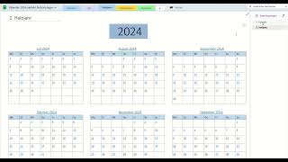 OneNote Kalender 2024 Vorlage [upl. by Aikyn]