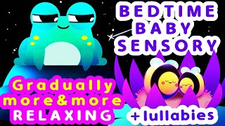 💤 Gradually Relaxing Baby Sensory  Bedtime Sensory Video  Infant Visual Stimulation 🐸 🐝 [upl. by Eronel]