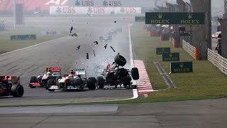 F1 Buddh international circuit INDIA Car crash [upl. by Boyden188]