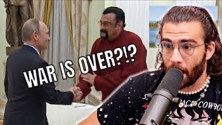 Steven Seagal Goes to Ukraine  Peace Talks With Putin  HasanAbi Reacts [upl. by Bobine]