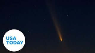 Once in 80000 years Rare comet crosses sky  USA TODAY [upl. by Lang521]