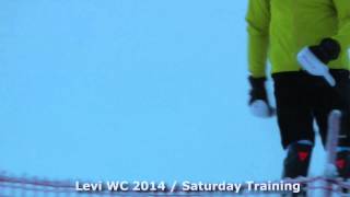 WC racers training on Saturday in Levi 2014 [upl. by Arriec]