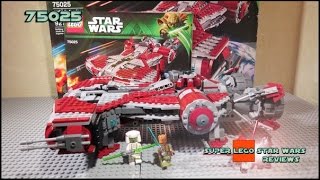 Lego Star Wars 75025 Jedi DefenderClass Cruiser Review [upl. by Robaina626]