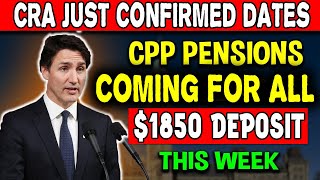 CRA Issued new Deposit Dates 1850 Extra Coming Directly Into Seniors Account  CPP Increase 2024 [upl. by Felicdad]