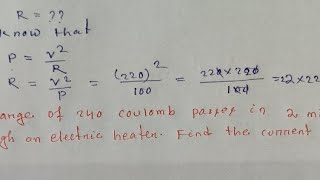 A charge of 240C passes in 2 minutes through an electric heater find the current flow through it [upl. by Hodges]