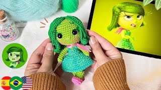 Desagrado Amigurumi  Intensamente Personajes Crochet Tutorial💚 [upl. by Paulson]