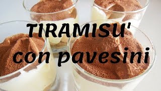 TIRAMISU con Pavesini  ricetta classica facile e veloce [upl. by Notlek]