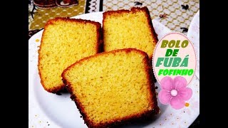 BOLO DE FUBÁ SIMPLES FOFINHO E DELICIOSO [upl. by Greenland915]