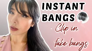 HOW TO PUT FAKE BANGS  CLIP IN BANGS FROM SHOPEE [upl. by Neau]