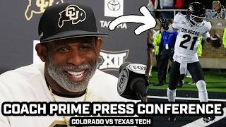 Coach Prime Jokes About Texas Tech Throwing Tortillas amp More After HUGE Win [upl. by Mcintyre]