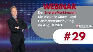 Der EnergieMarkt im August 2024  Die aktuelle Strompreis und Gaspreisentwicklung [upl. by Amik]