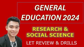 GENERAL EDUCATION SOCIAL SCIENCE amp RESEARCH 2024 DRILLS FOR MARCH LET REVIEW DRILLS [upl. by Darreg]