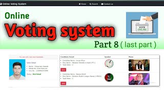 Online Voting System Project in PHP  Part 8  last part   PHP Major Project with Source Code [upl. by Ferdy511]