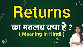 Returns meaning in hindi  Returns ka matlab kya hota hai  Word meaning [upl. by Bridwell]