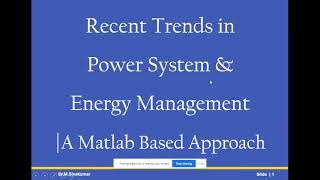 Recent Trends in Electrical Power System amp Energy Management A Matlab Based Approach [upl. by Coppola]