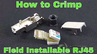 How to crimp field installable RJ45 industrial shielded modular connectors and overview [upl. by Mauretta]