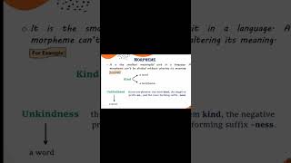 Morphemes in linguistics morphemes morphology linguistics [upl. by Cence]