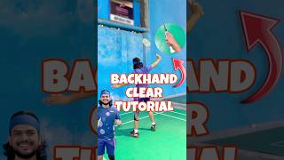 Simple steps to hit backhand clear🤩 badmintontips backhandclear badmintontutorials [upl. by Fenwick]