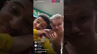 Borussia Dortmund Star Jadon Sancho celebrates German Cup win with Erling Haaland and teammates WIN [upl. by Anneres836]