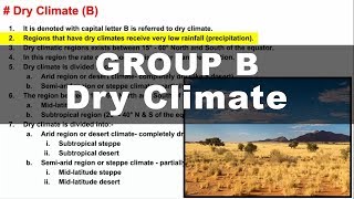 Koppen Scheme  Dry Climate B  UPSC IAS Geography [upl. by Zaremski]