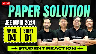 JEE Main 2024 Session2 04Apr1st shiftLive Student Reaction Paper Solving Toughness Analysis [upl. by Anilrahc]