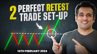 How to Trade In Retest  2 Retest trade setup  14th February  Vijay Thakkar [upl. by Mehitable126]