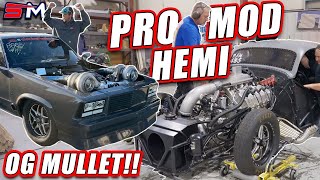 OG MULLET IS BACK AND FAST  Pro Mod Hemi First Ever Start and Tune [upl. by Allekram]