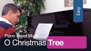 O Christmas Tree  Free Easy Piano Sheet Music [upl. by Aekahs440]