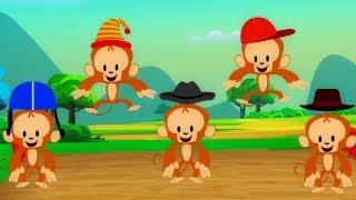 Five Little Monkey Nursery Rhymes Songs For Childrens Video For Kids And Babies [upl. by Aylat]