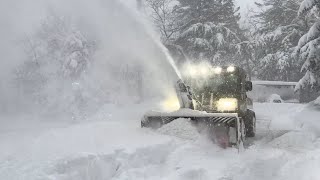 Snow Blowing amp Ice Removal in Fresh Winter Season Snowfall  Snow Plow  Snow Plough Ice Removing [upl. by Son]