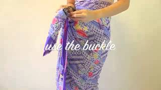 How to wear Peranakan sarong rayon with buckle [upl. by Bronson]