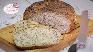 LEINSAMENBROT mit SCHNITTLAUCH  Brot selbst backen ♥  Nicoles Zuckerwerk [upl. by Aydni524]