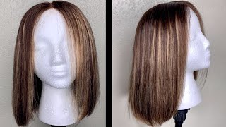 HIGHLIGHTED BOB WIG  Amazon Wig  Friencube Hair [upl. by Newcomer]