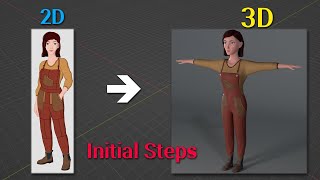 Turn 2D into 3D with BlenderInitial Steps [upl. by Soluk]