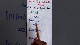 How to find coordination number  Coordination compounds shorts [upl. by Coward285]