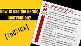 How to use the Heroic Intervention Stratagem Warhammer 40k Tactica 10th Edition [upl. by Arriek]