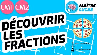 Découvrir les fractions CM1  CM2  Cycle 3  Maths  Mathématiques [upl. by Lenej]