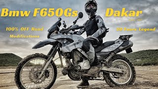 BMW F650GS Dakar  Pure Off Road Modifications  Tips  Review of a Legendary Bike [upl. by Llorrac]