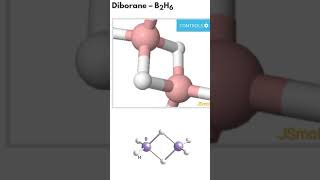 Diborane SHORTS 3Dchemistry Diborane structure 3D explanation Boron hydride Structure [upl. by Arinaj39]