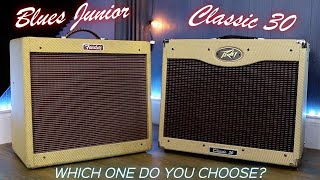 Fender Blues Junior vs Peavey Classic 30 [upl. by Ahsemac]