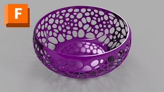 3D Voronoi Studio for Autodesk® Fusion 360™  Voronoi Bowl Tutorial 2 [upl. by Adnawot]