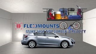 Fleximounts Overhead Garage Storage Rack Garage Organization System [upl. by Erej]