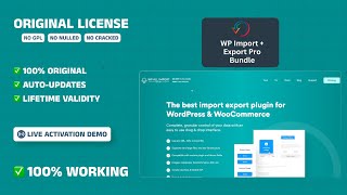 WP All Import Export Pro with License Key  Premium WordPress Plugin with Genuine Activation Key [upl. by Ellehsim]