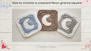 crochetcabin6160 How to crochet a Crescent moon granny square [upl. by Fermin]